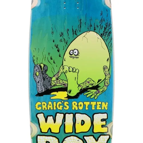 Heroin Craig Questions Rotten Wide Boy Blue 10.75 Skateboard Deck
