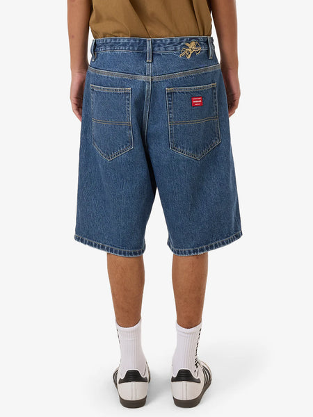 WORSHIP - "BIG DAWG" JEAN SHORTS BLUE RINSE