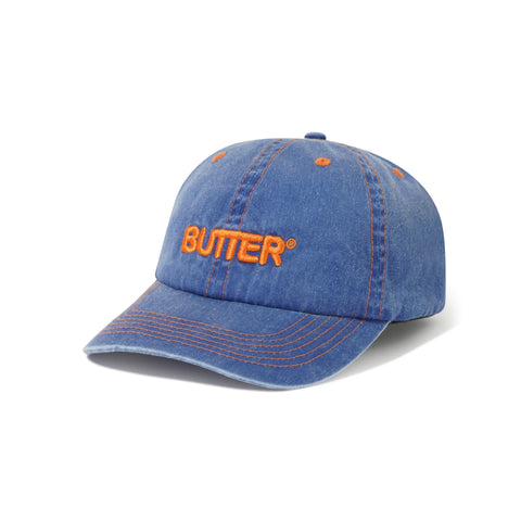 BUTTER - "ROUNDED LOGO" 6 PANEL CAP COBALT