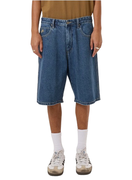 WORSHIP - "BIG DAWG" JEAN SHORTS BLUE RINSE