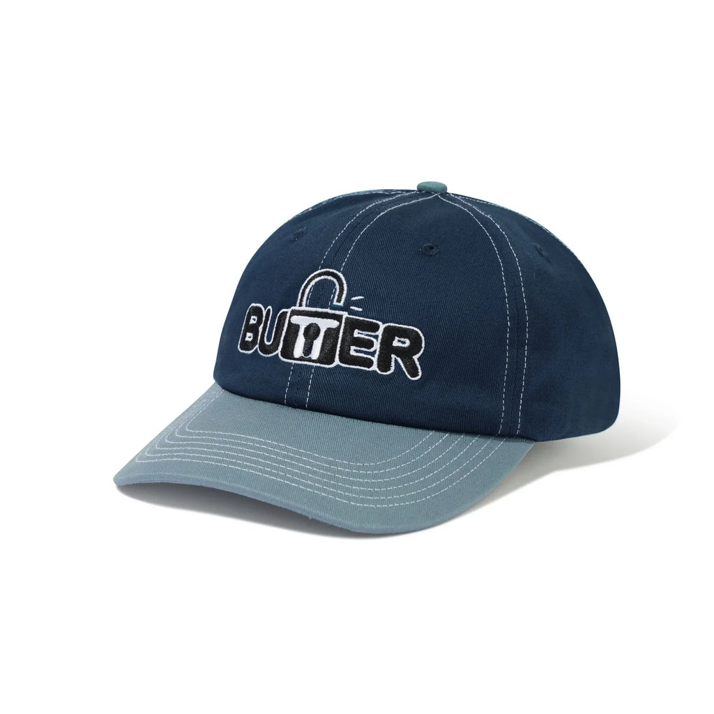 BUTTER - "LOCK" 6 PANNEL CAP NAVY/OCEAN