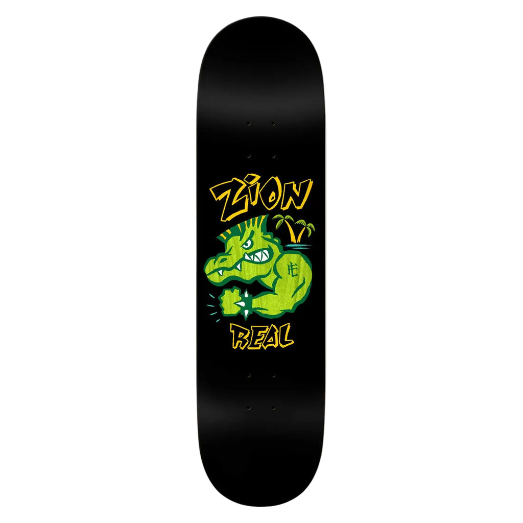 Real Zion Bad Gator Heavy Weight Skateboard Deck Black 8.5