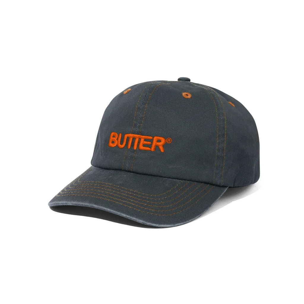 BUTTER - "ROUNDED LOGO" 6 PANEL CAP BLACK