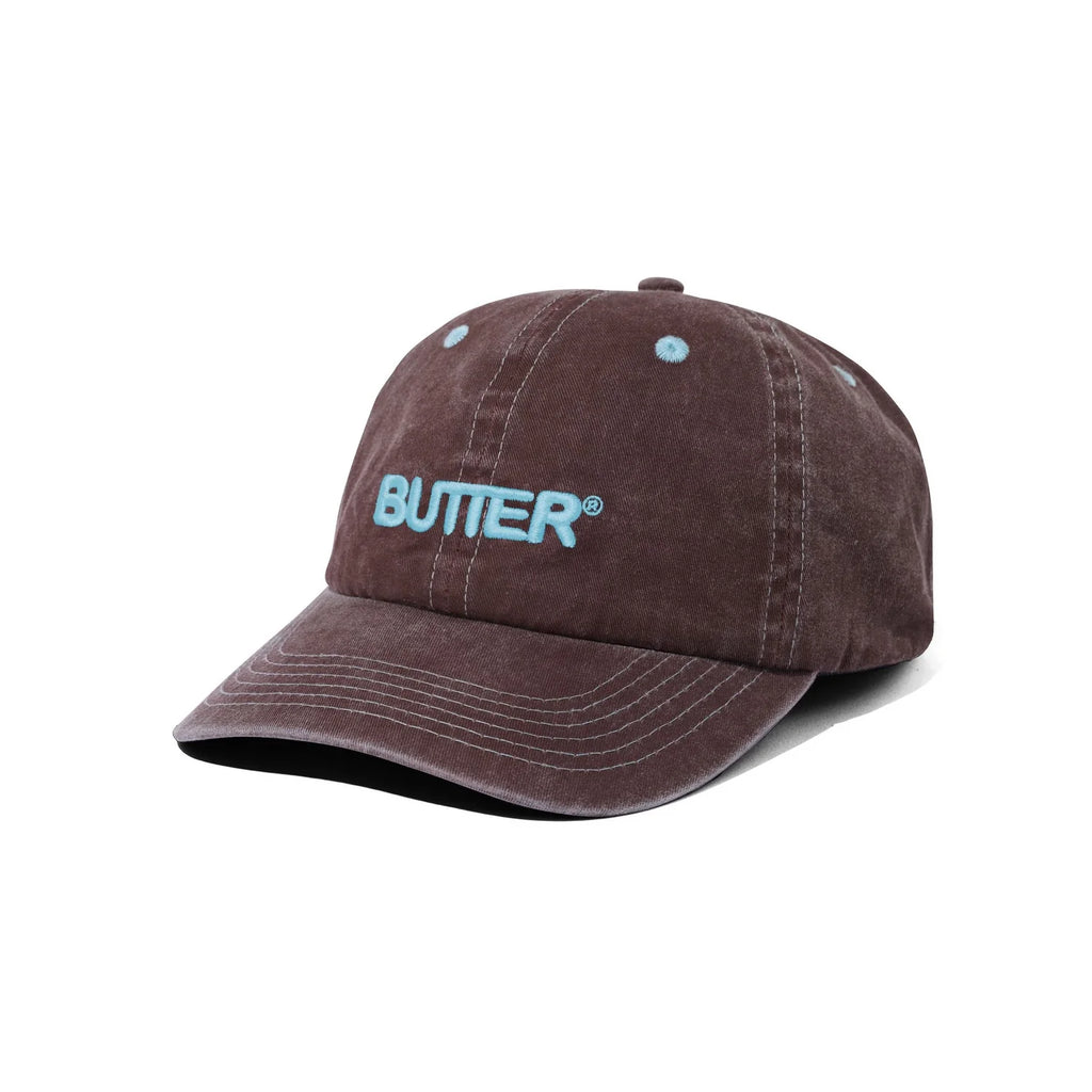 BUTTER - "ROUNDED LOGO" 6 PANEL CAP REDWOOD