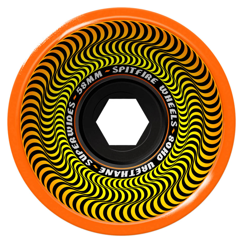 SPITFIRE - "SUPERWIDES" ORANGE WHEELS 80HD 58MM